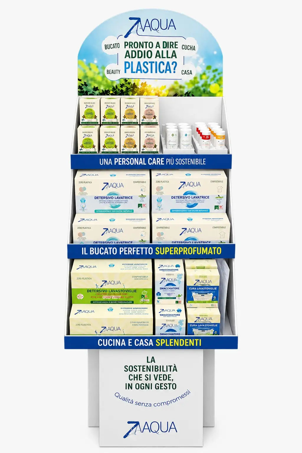 Espositore ZAAQUA – Kit Plastic Free | Bucato, Casa e Persona