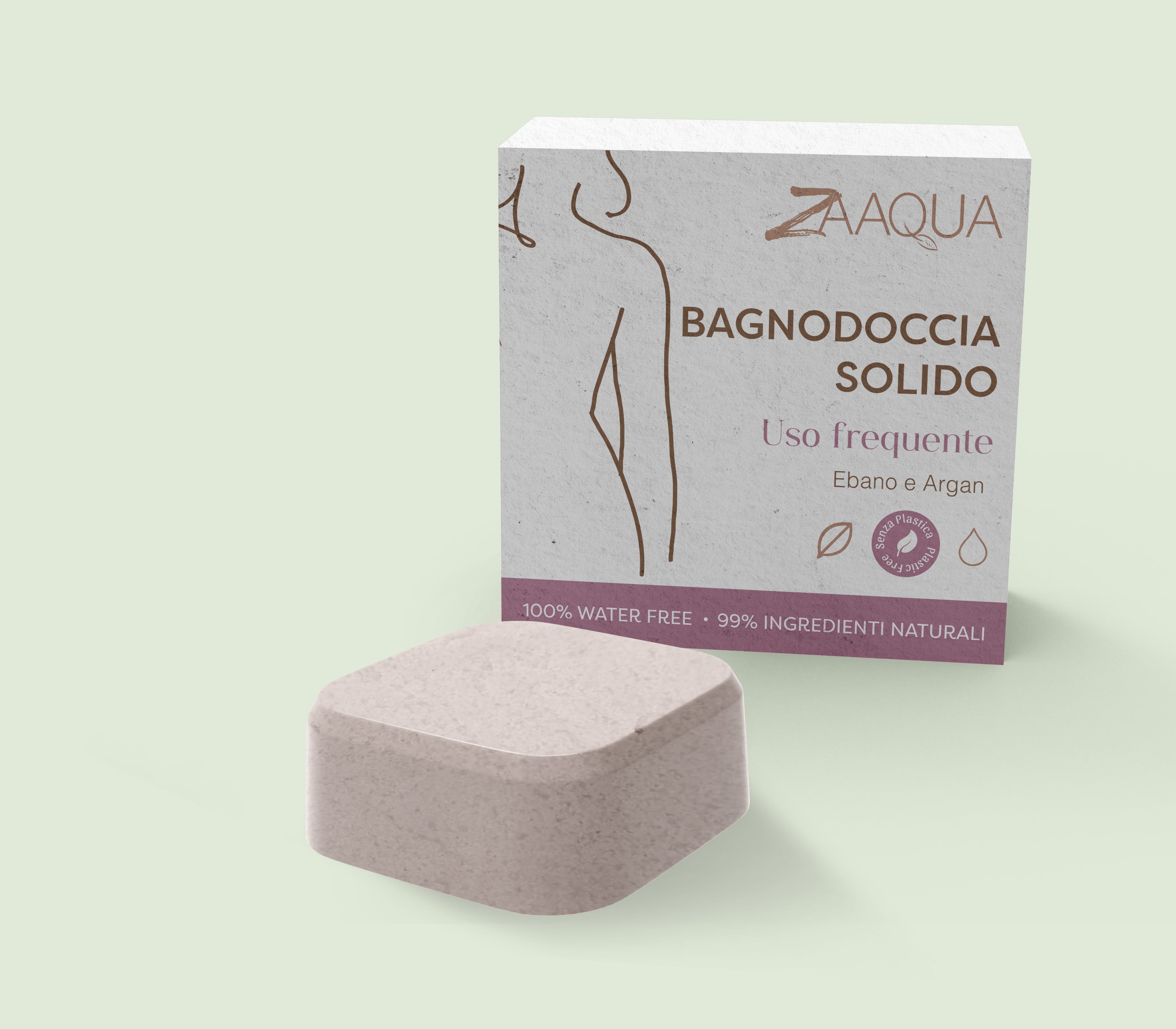 Bagno doccia solido uso frequente Ebano ed argan 50g