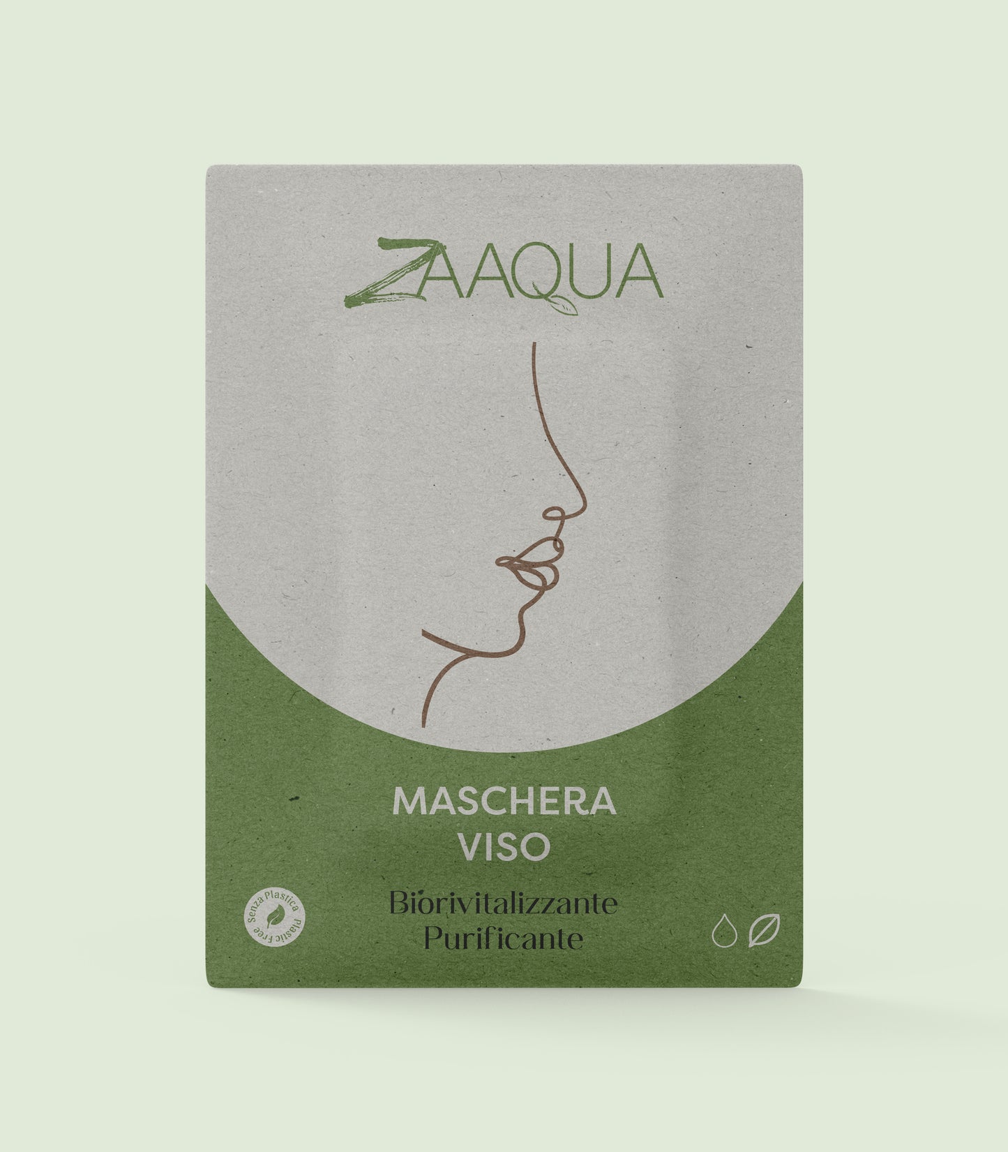 Maschera viso cotone bio-revitalizzante purificante 3 pezzi