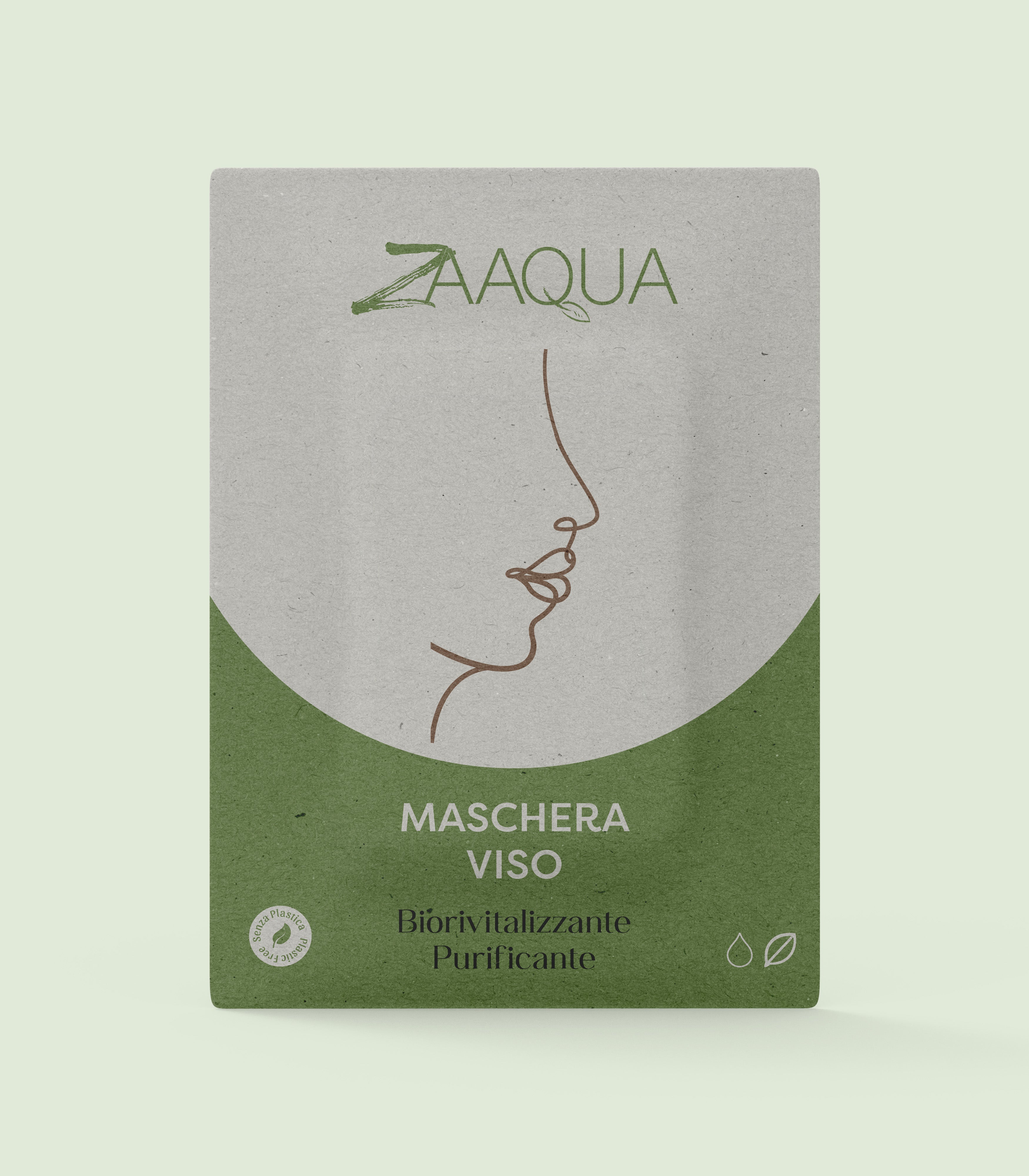 Maschera viso cotone bio-revitalizzante purificante 3 pezzi