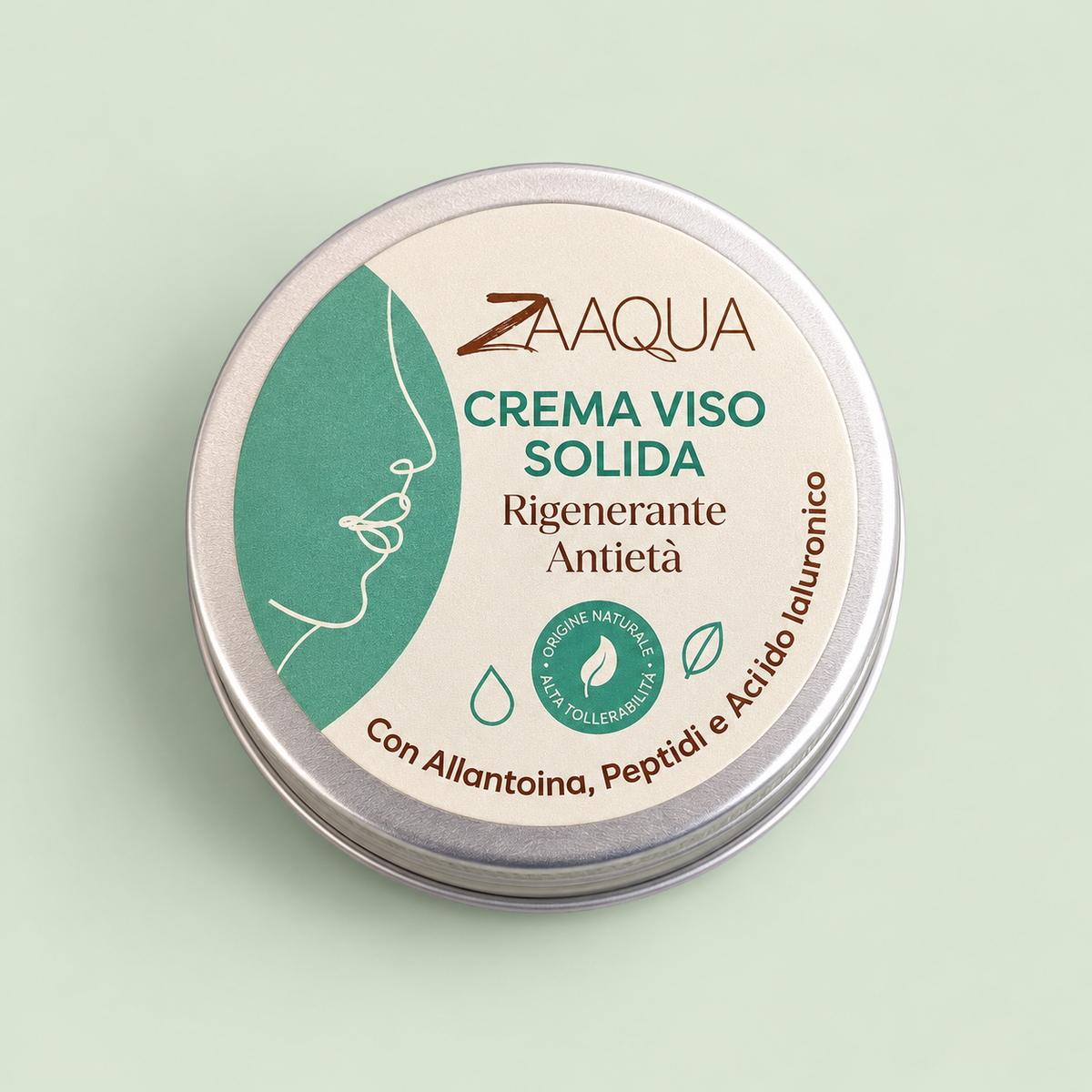 Crema Viso Solida Allantoina, peptidi e acido ialuronico Rigenerante Antietà 15 ml
