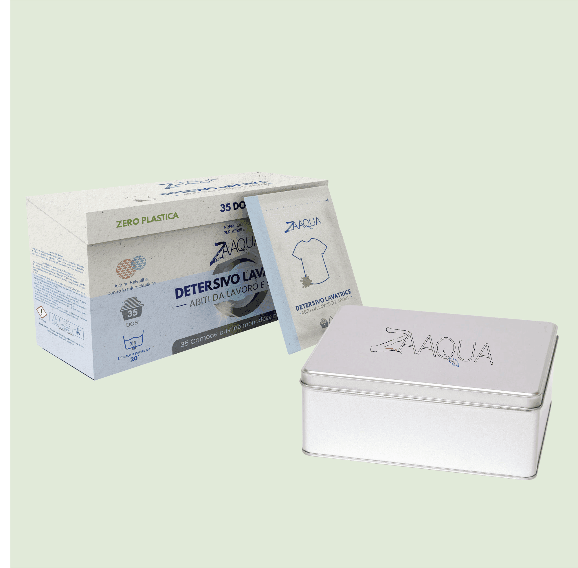Kit Detersivo Abiti da Lavoro 35 dosi + Contenitore ermetico