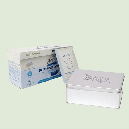 Kit Bucato Universale Senza Plastica con Contenitore Riutilizzabile – 35 Lavaggi